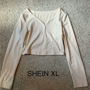 SHEIN Beige Long Sleeve Women's Top